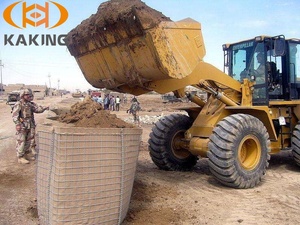Usine chinoise directe : Unités de barrières défensives en fil de fer galvanisé soudé, anti-inondation et anti-vent, Gabion <span class=keywords><strong>HESCO</strong></span> - Product Image 5