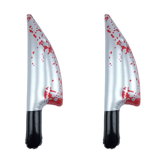 Couteau gonflable sanglant en vinyle écologique, accessoire d'arme gonflable pour enfants, décoration de fête à thème Halloween - Product Image 3