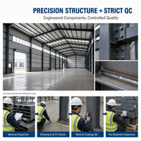 Bâtiment en structure métallique avec un design d'assemblage rapide permettant de réduire les coûts de main-d'œuvre et les temps de construction