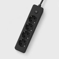 Regleta de Enchufes Europea de 5 Vías Personalizada por Fabricantes Chinos, 3 Puertos USB, 2 Puertos Tipo C, 2500W, Protección Contra Sobrecarga