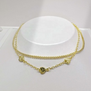 Pulsera de cadena doble de plata 925 OEM, diseño de tenis, con circonitas, chapada en oro de 18k, pulseras de verano para chicas. - Product Image 2