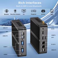 Stock américain Mini PC sans ventilateur industriel 12e N150 4 cœurs 4 Go Ddr4 ram 128g Ssd Petit ordinateur double LAN avec 2 * COM Dual LAN Mini PC