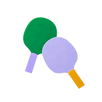 Ensemble de 2 raquettes de tennis de table en acrylique cristallin, raquettes de ping-pong en lucite, raquettes de tennis de table professionnelles