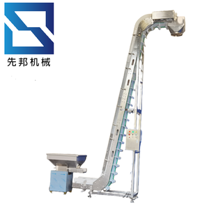 Gıda sınıfı konveyörler için Z tipi paslanmaz çelik ayarlanabilir hızlı dayanıklı bantlı konveyör asansörü - Product Image 1