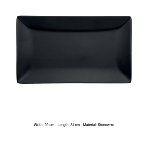 ถาดเสิร์ฟสีดำบอสตัน 34 × 22 ซม. ทรงสี่เหลี่ยม สโตนแวร์ M1934 - Product Image 3