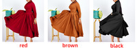 Nouvel arrivage Robes formelles grande taille pour femmes africaines Vêtements de couleur unie Swing perlé à manches longues pour l'automne