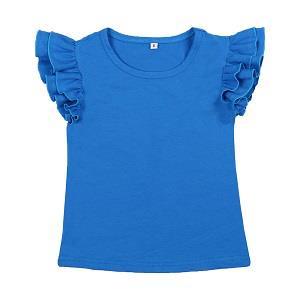 Camisetas de Verano para Bebés y Niñas Pequeñas, Estilo Boutique, Color Sólido, con Volantes, Sin Pedido Mínimo, Listas para Enviar - Product Image 4