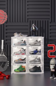 CHINA FACTORYTOP VENTE MAYI BOX Store Organisateur de stockage de chaussures sans installation à usage quotidien avec Led - Product Image 4