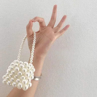 Mini sac à main perlé fait main pour femme, pochette de soirée vintage, sac à rouge à lèvres pour mariage, style princesse, sans fermeture éclair