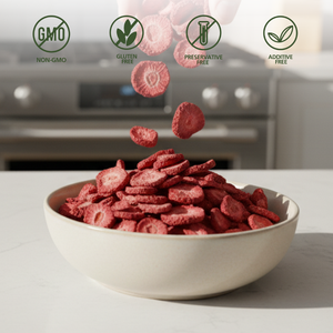 Tranches de fraises lyophilisées conservées biologiques en vrac vente en gros de fruits turcs goût sucré sans sucre ajouté longue durée de conservation - Product Image 2