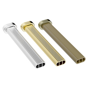 Perchero de Pared Rectangular de Aleación de Aluminio, Organizador de Ropa Duradero, Barra Horizontal de Tubo Plano de Doble Línea - Product Image 1