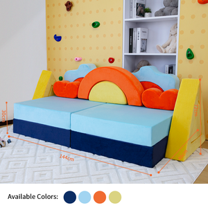 मॉड्यूलर बच्चों और बच्चों के लिए कमरे के सोफे सेट नरम और सुरक्षित बेबी सोफा खेलते हैं - Product Image 6