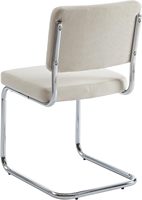 Chaise de salle à manger en velours côtelé avec pieds en métal chromé, design moderne, pour la maison, le salon, vente en gros, mobilier de salle à manger simple