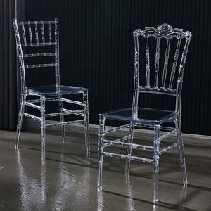 Chaise de restaurant transparente en acrylique, en plastique, <span class=keywords><strong>pas</strong></span> chère, pour bureau et table, vente en gros - Product Image 5