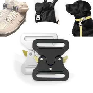 KingHon 25mm 32mm 40mm 複数サイズ 合金 クイックリリース タクティカルベストバックル 犬の首輪ベルトバックル ウェビング用 ブラック - Product Image 3