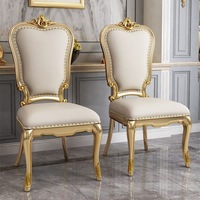 Table et chaises de salle à manger de luxe, style européen, en bois massif et marbre, parfaites pour les appartements, les hôtels et les villas