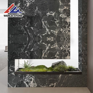 Losas de Mármol para Revestimiento de Paredes de Villas, Color Negro Bulgaria con Vetas Únicas, Suministro Wenlei - Product Image 2