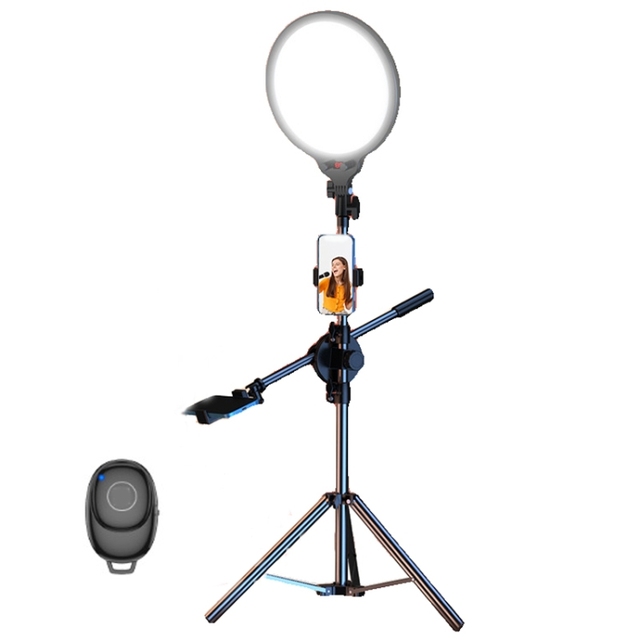 Portable 12.6 Inch Full-Screen Selfie Ring Light Tripod Set for Live Stream