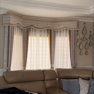 Style européen Luxe Blackout Cantonnières personnalisées Jacquard Fenêtres <span class=keywords><strong>Rideaux</strong></span> Blackout Villa-Atmospheric Elegant Valances - Product Image 6
