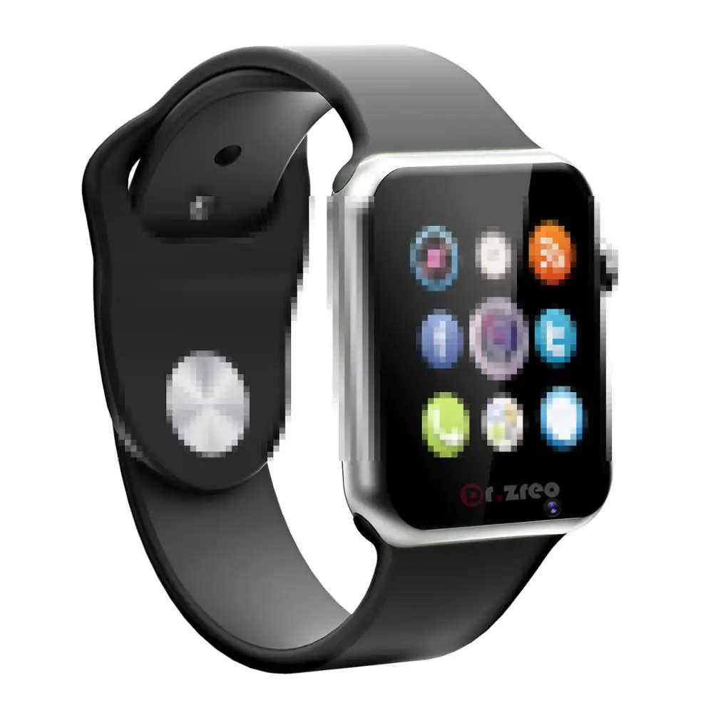 Akıllı saat SIM kart yuvası ile metin çağrı hatırlatma kamera müzik çalar pedometre A1 Smartwatch Android iOS ile uyumlu telefonlar