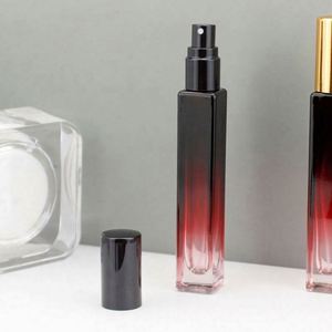 Factory Price Luxury Empty 10ml Refillable Square Travel Perfume Glass Packaging Pump Sprayer Fine <b>Mist</b> Screen Printing - Product Image 5