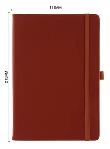 Grosir A5 Notebook kulit linen PU sampul keras bisnis bergaris sampul keras buku catatan perencana jurnal dapat disesuaikan