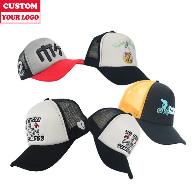 Berretti da Baseball prezzo di fabbrica all'ingrosso cappello da camionista regolabile Unisex in cotone traspirante a 5 pannelli