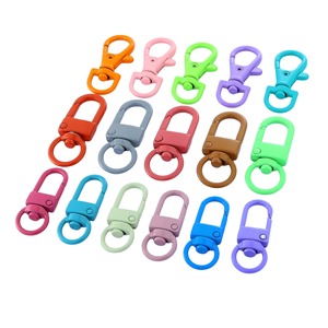 Mousquetons pivotants en zinc couleur bonbon, crochets à pression, anneaux <span class=keywords><strong>porte</strong></span>-clés avec serrure TSA, accessoires de fabrication de bijoux et de <span class=keywords><strong>porte</strong></span>-clés DIY, vente en gros - Product Image 1