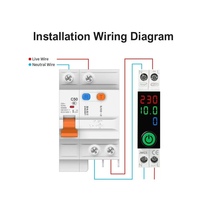 Interruptores Inteligentes WIFI 1P+N de Alta Calidad con Pantalla y Control Remoto, Monitoreo de Medición, 90V-260V