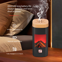 Brûleur d'encens électronique sans flamme de luxe transfrontalier arabe, lumière LED, parfum Bukhoor, purificateur d'air sans eau, diffuseur d'arômes