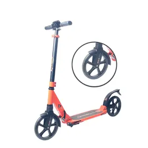 Fuß Push Off Road Voll aluminium Roller Für Erwachsene 3 Räder Flash ing Scooter Push Bikes