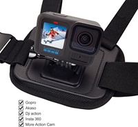 Support de poitrine Suptig pour caméra d'action, cadre squelette, sangle réglable, matériau PVC respirant, compatible Hero 3-12, moule exclusif