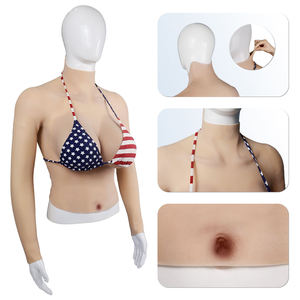 Prothèses mammaires <span class=keywords><strong>en</strong></span> <span class=keywords><strong>silicone</strong></span> artificiel demi-corps avec <span class=keywords><strong>bras</strong></span>, bonnets E/D, effet volumineux pour travestis, Breastplat homme-femme - Product Image 2