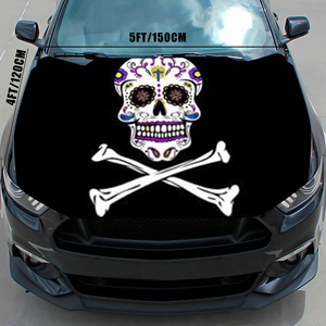 Funda para Capó de Coche Personalizada de 5x4 pies con Diseño del Día de Muertos en México, Ideal para la Mayoría de los Coches y el Mejor Regalo - Product Image 4