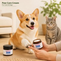 Baume pour pattes de chien et de chat 60ml Crème naturelle pour coussinets de pattes Huiles essentielles Formule à la cire d'abeille Sans danger pour la léchage Protection contre la neige salée et le pavé chaud