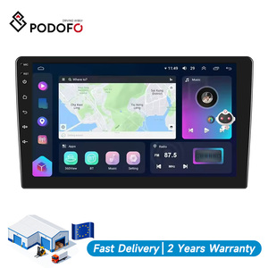 Radio para Auto Android Podofo de 8 Núcleos, 8+128GB, 2 Din, Pantalla QLED de 10.1 Pulgadas, Carplay, Android Auto, DSP, GPS de Alta Resolución, WIFI, 4G LTE, BT, OBD2, DAB, OEM de Fábrica - Product Image 1