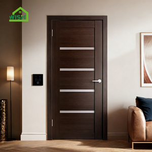 Porte en bois stratifié MDF insonorisée au <span class=keywords><strong>design</strong></span> moderne et finition intégrée pour chambre, appartement, hôtel, <span class=keywords><strong>portes</strong></span> <span class=keywords><strong>intérieures</strong></span> commerciales et usage domestique - Product Image 5