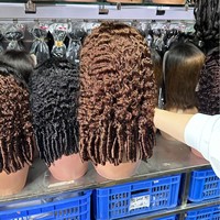 Perruque frontale en cheveux humains brésiliens Remy bouclés, super double drawn, entièrement tissée à la main, dentelle HD, peut être teinte et permanentée, naturelle, sans colle