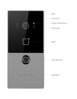 Sistema de Intercomunicación y Control de Acceso Inteligente Tuya para el Hogar, Desbloqueo con Tarjeta NFC/IC, Pantalla Táctil IPS con Clasificación IP65, Control por Aplicación
