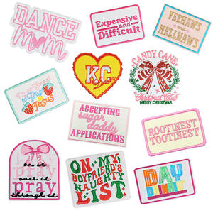 Fer sur broderie rose joyeux Noël danse <span class=keywords><strong>maman</strong></span> prier Patch pour la décoration extérieure de chapeau de pardessus - Product Image 1