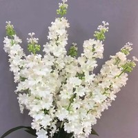Bunga Delphinium Sutra Putih Buatan untuk Pernikahan dan Hari Raya