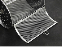 Panier rotatif en métal pour barbecue, rôtissoire, friteuse à air, antiadhésif et facile à nettoyer
