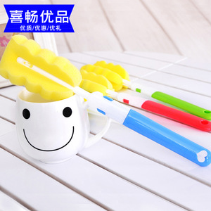Brosse à biberon Aixin avec tête en éponge remplaçable, outil de nettoyage en plastique pour tasses et biberons - Product Image 4