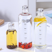 Bouteille de sport en verre High Sense 12oz 16oz pour lait et jus, mignonne bouteille d'eau avec échelle de temps