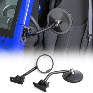 Rétroviseurs latéraux ronds <span class=keywords><strong>sans</strong></span> <span class=keywords><strong>porte</strong></span> côté gauche et droit Rétroviseurs de charnière de <span class=keywords><strong>porte</strong></span> d'aventure pour <span class=keywords><strong>Jeep</strong></span> <span class=keywords><strong>Wrangler</strong></span> JKU JK 1997-2017 - Product Image 1