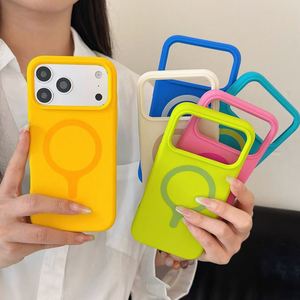 Funda Magnética para Teléfono con Cierre Magnético en Colores Brillantes de Verano para iPhone 18, iPhone 17, 16, 15, 14, 13 Pro Max, Accesorios para Teléfono, Funda de Silicona - Product Image 1