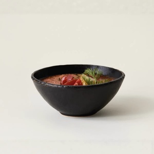 Service de vaisselle en céramique texturée noir mat - Bols et assiettes modernes et minimalistes pour la maison, le restaurant, l'hôtel, cadeau de mariage - Product Image 2