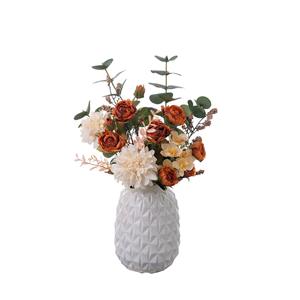 Orange Poem : Roses artificielles faites à la main par injection-moulage - Un choix polyvalent pour la maison, <span class=keywords><strong>les</strong></span> bouquets de mariage et la décoration murale - Product Image 5