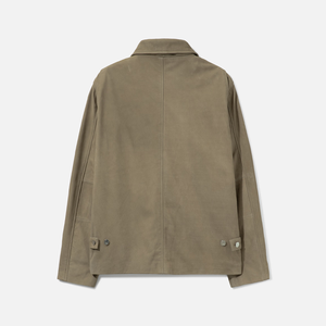 Wholesale Men Multi Pocket <b>Canvas</b> <b>Work</b> <b>Jacket</b> Custom Logo Collared Zip Up Streetwear Utility Outerwear - Product Image 3