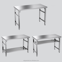 Table pliante industrielle en acier inoxydable 201/304 résistante à la corrosion avec une capacité de charge de 200 kg pour une utilisation domestique, en plein air et en camping